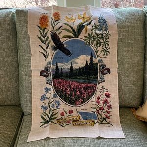 Wildflowers of Alaska linen towel. R Batchelder